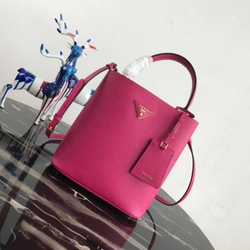 Prada Double Saffiano Ledertasche 1BA212 Rose