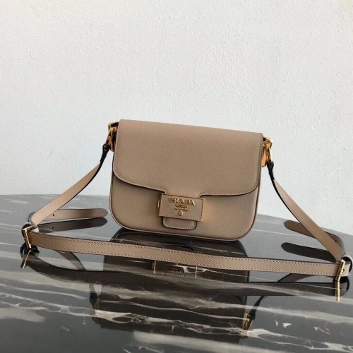 Prada Embleme Tasche aus Saffiano-Leder 1BD217 apricot