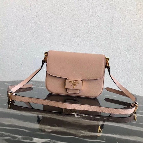 Prada Embleme Tasche aus Saffiano-Leder 1BD217 rosa