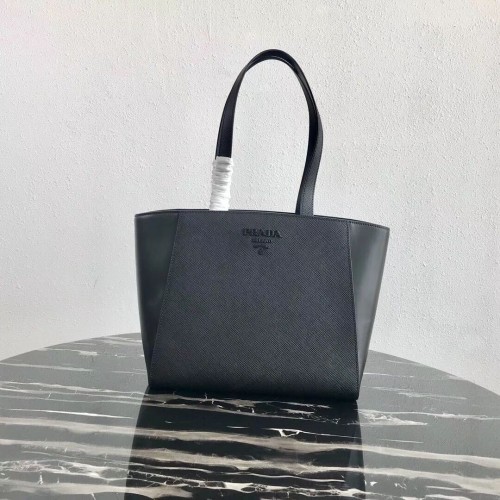 Prada Embleme Tasche aus Saffiano-Leder 1BG288 schwarz