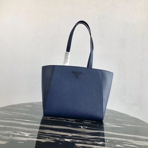 Prada Embleme Tasche aus Saffiano-Leder 1BG288 blau