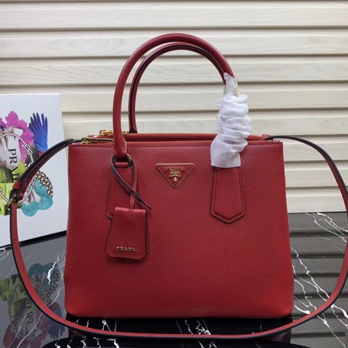 Prada Galleria Tasche aus Saffiano-Leder 1BA232 Rot
