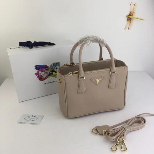 Prada Galleria Kleine Tasche aus Saffiano-Leder BN2316 apricot