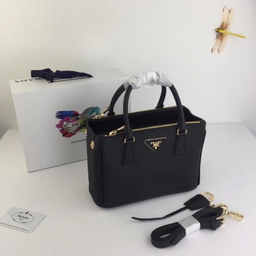 Prada Galleria Kleine Saffiano Ledertasche BN2316 schwarz