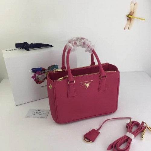 Prada Galleria Kleine Tasche aus Saffiano-Leder BN2316 Rose
