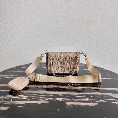 Prada Gaufre Schultertasche aus Nappaleder 1BD289 Kekse