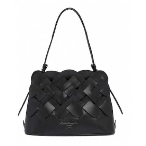 Prada Leder Prada Tress Handtasche 1BA290 schwarz