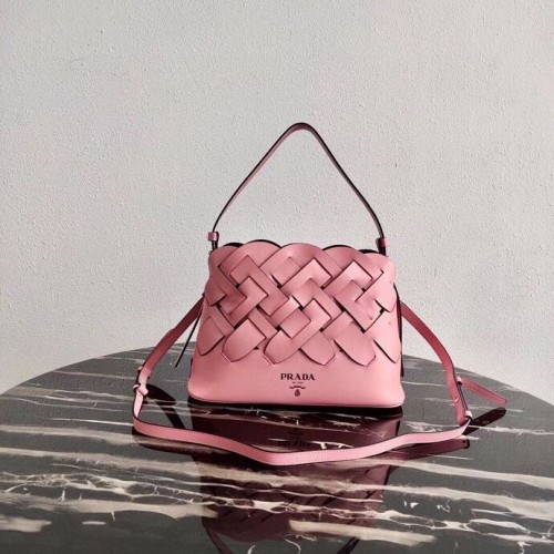 Prada Leder Prada Tress Handtasche 1BA290 rosa