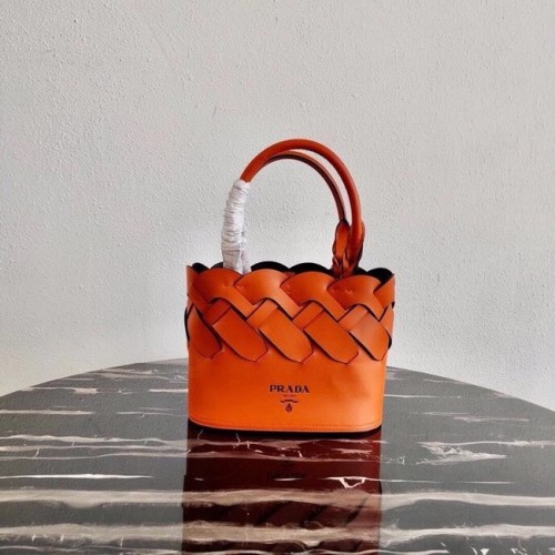 Prada Leder Tress Tote 1BG318 orange