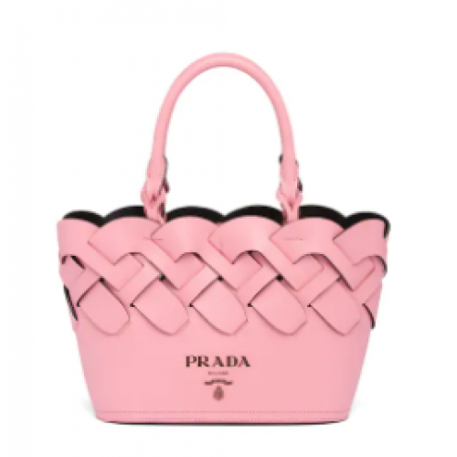 Prada Leder Tress Tote 1BG318 rosa