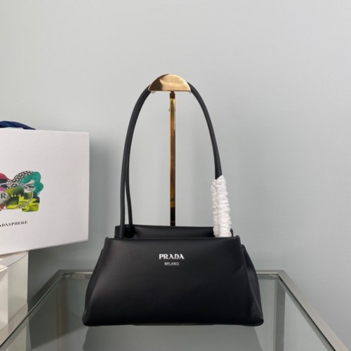 Prada Leder Dreieckstasche 1BA368 schwarz