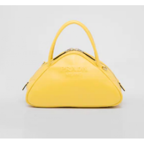 Prada Leder Dreieckstasche 1BB082 gelb