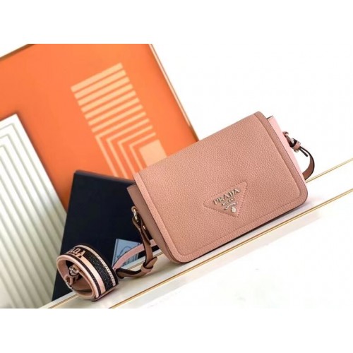 Prada Ledertasche mit Schultergurt 1DB443 rosa