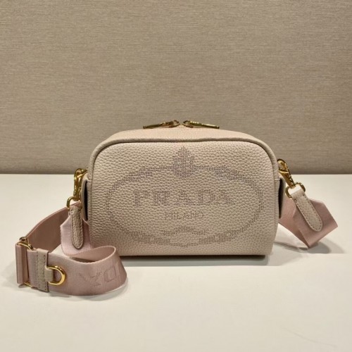 Prada Ledertasche mit Schultergurt 1DH781 hellrosa