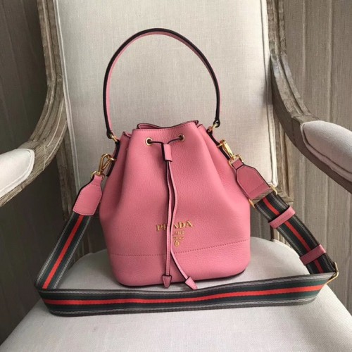 Prada Beuteltasche aus Leder 1BE018 rosa