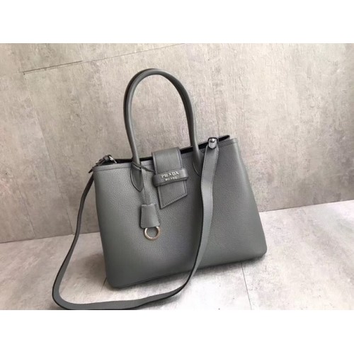 Prada Lederhandtasche 1BG148 grau
