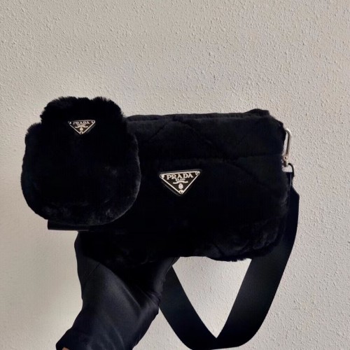 Prada Nerzhaar Umhängetasche 1BC292M schwarz