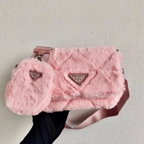 Prada Nerzhaar Umhängetasche 1BC292M rosa