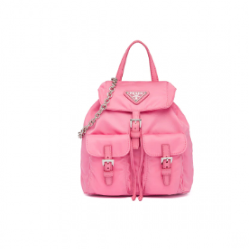 Prada Mini-Rucksack aus Nylon 1BH029 rosa