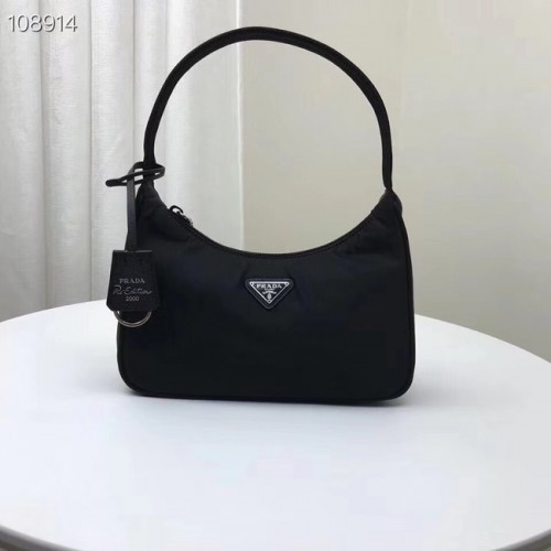 Prada Re-Edition 2000 Nylon-Minitasche 1NE515 schwarz