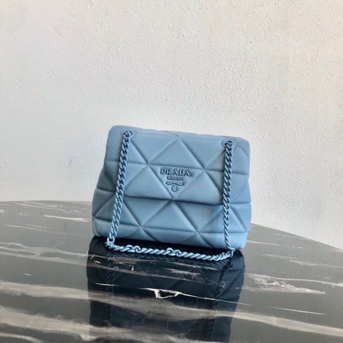 Kleine Prada Spectrum Umhängetasche 1BD233 Blau