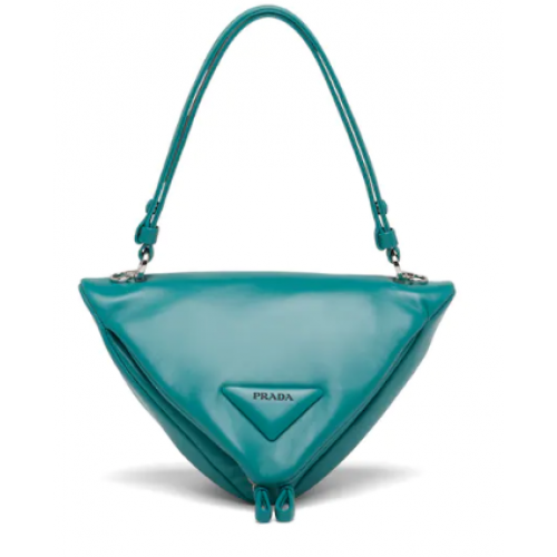 Prada Handtasche aus gepolstertem Nappaleder 3BA315 blau
