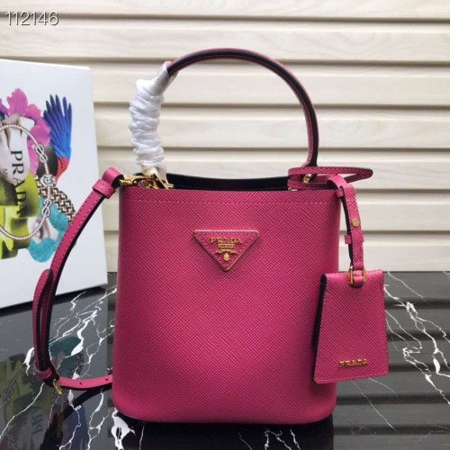 Prada Panier kleine Original Saffiano Tasche 1BA217 Rose