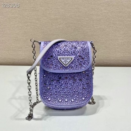 Prada Prada Kristall-Minitasche 1BH185 lila