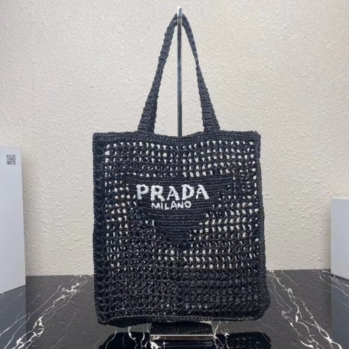 Prada Bast Tragetasche 1CH393 schwarz