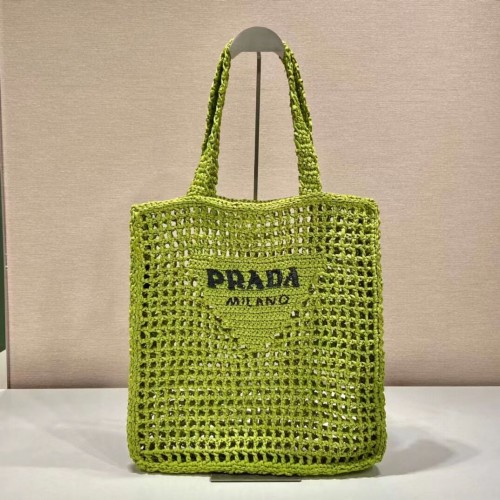 Prada Bast Tragetasche 1CH393 grün