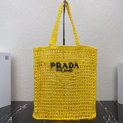 Prada Bast Tragetasche 1CH393 gelb