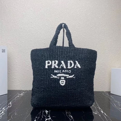 Prada Bast Tragetasche 1NE229 schwarz