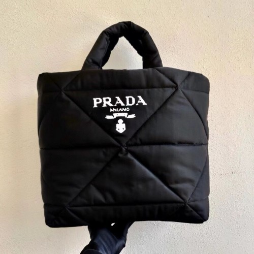 Prada Umhängetasche aus Re-Nylon und Saffiano-Leder 2AG082 schwarz