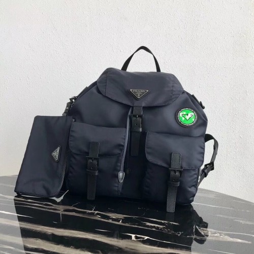 Prada Re-Nylon Rucksack 1BZ811 schwarz&grün