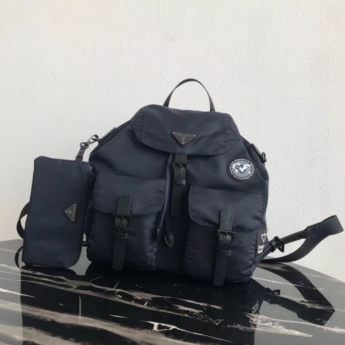 Prada Re-Nylon Rucksack 1BZ811 schwarz&grau