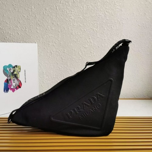 Prada Re-Nylon große Umhängetasche 2EV077 schwarz