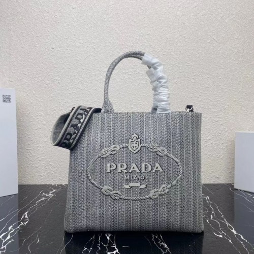 Prada EINKAUFSTASCHE 1AV332 Schwarz&Grau