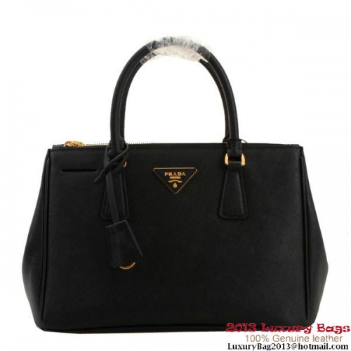 Prada Saffiano 30cm Einkaufstasche BN1801 - Schwarz