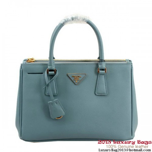 Prada Saffiano 30cm Einkaufstasche BN1801 - Himmelblau