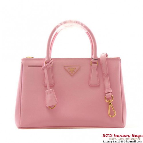 Prada Saffiano Leder 30cm Einkaufstasche BN1801 Rosa