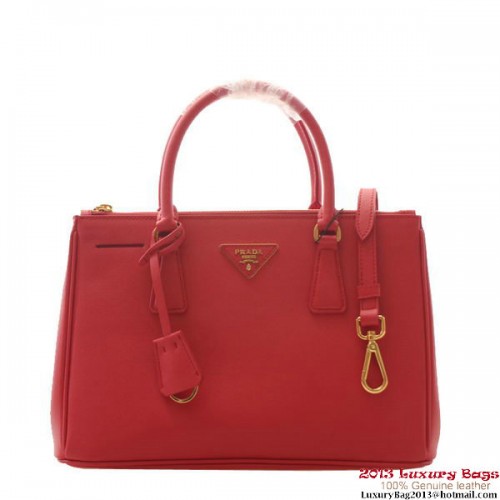 Prada Saffiano Leder 30cm Einkaufstasche BN1801 Rot