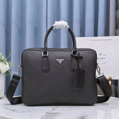 Prada Aktentasche aus Saffiano Leder 1BA238 Schwarz