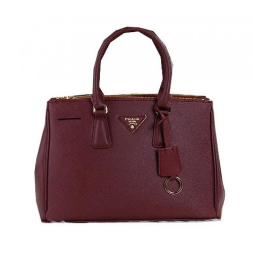 Prada Tragetasche aus Saffiano-Leder PBN1801 Burgund
