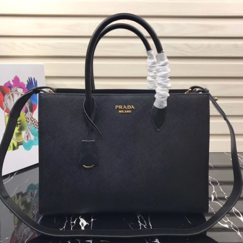 Prada Saffiano Leder Tote Large 1BA153 schwarz