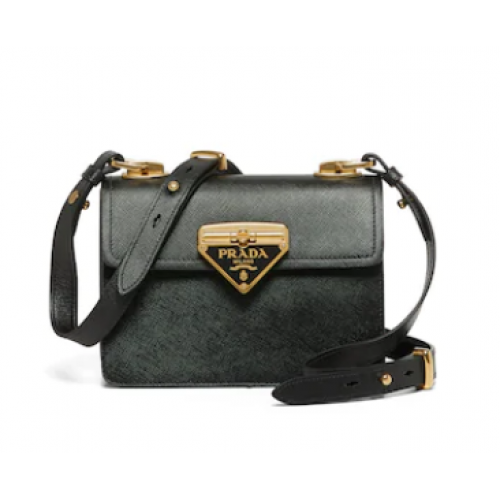 Prada Saffiano Leder Prada Symbole Tasche 1BD270 schwarz