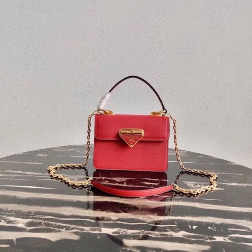 Prada Saffiano Leder Prada Symbole Tasche 1BN021 rot