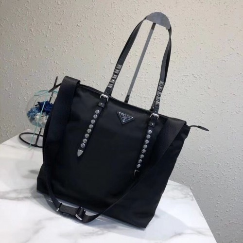 Prada Tasche aus Saffiano-Leder und Nylon 1BG212 schwarz