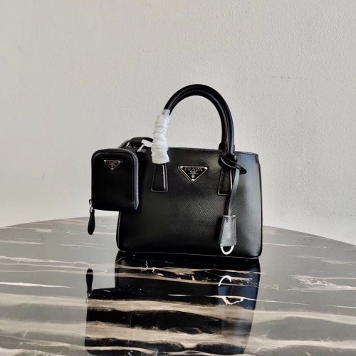 Prada Mini-Tasche aus Saffiano-Leder 1BA296 schwarz
