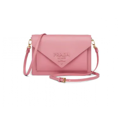 Prada Mini-Tasche aus Saffiano-Leder 1BP020 Rosa