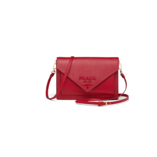 Prada Mini-Tasche aus Saffiano-Leder 1BP020 rot